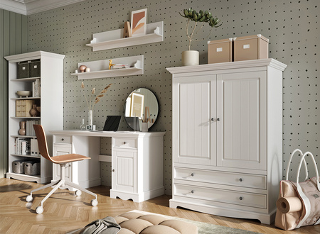 Półki sosnowe 2szt. Belluno Elegante białe  Katmandu PL008B