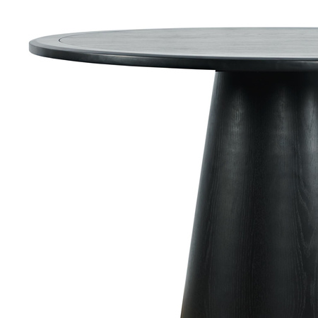 Stół drewniany do jadalni salonu okrągły czarny 114,5cm Avola AV2271-45B