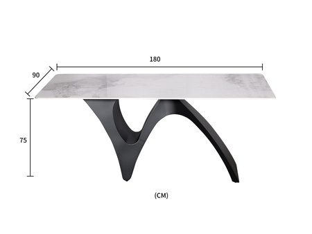 Stół prostokątny czarne nogi 180cm Modig M16