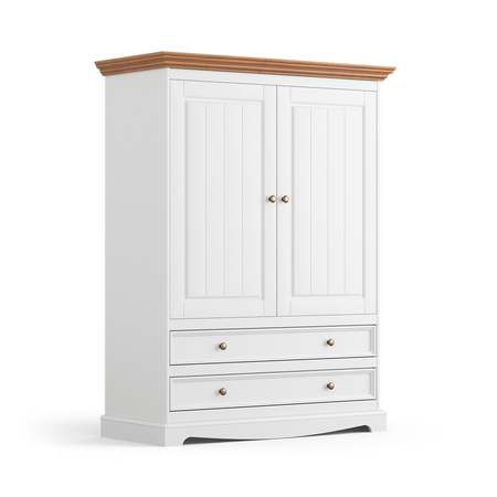 Sosnowa bieliźniarka biały - dąb do salonu Belluno Elegante Katmandu PL033B/D