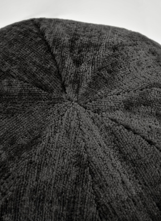 Poduszka ozdobna kula welur czarna polyester Leith LET76BL