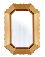 Lustro nowoczesne Mirano 60/90cm w błyszczącej złotej ramie eleganckie dekoracyjne AHM15047
