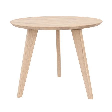 Stolik okrągły dębowy bielony 50 cm Orbetello Katmandu 3SORB50B