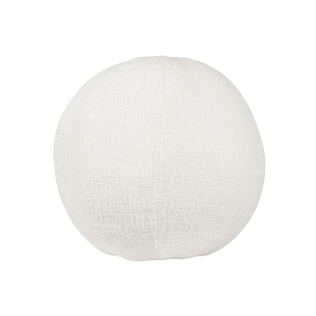 Poduszka ozdobna kula welur biała polyester Leith LET76W