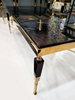 Stolik kawowy Monaco glamour 130/70/45cm z symbolem lwa czarno-złoty, marmur TC031_2