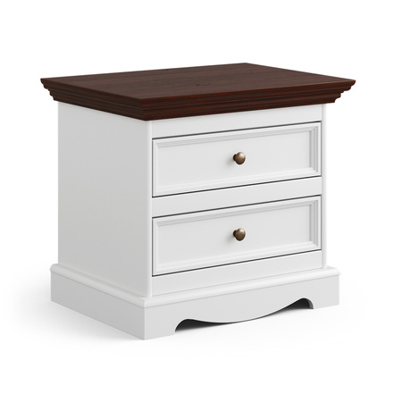Szafka nocna biały-orzech Belluno Elegante Katmandu PL013B/O