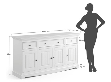 Komoda 4.3 grafit - naturalna sosna Belluno Elegante Katmandu PL004G/P