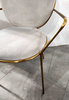 Krzesło szare Etienne 50/95/48cm o eterycznej i lekkiej formie TG-199_25 gold/grey