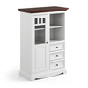 Witrynka biała/orzech 1.3 Belluno Elegante  Katmandu PL017B/O