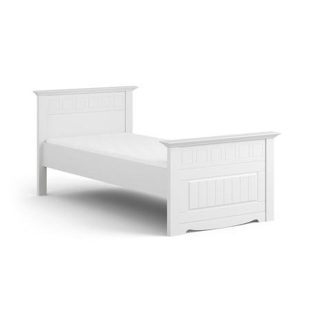 Łóżko białe z drewna Belluno Elegante 90cm Katmandu PL039B