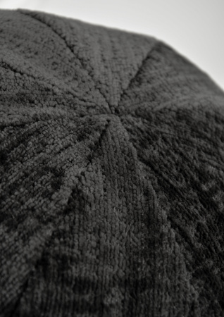 Poduszka ozdobna kula welur czarna polyester Leith LET76BL