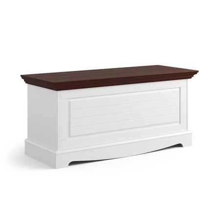 Skrzynia sosnowa Belluno Elegante biała-orzech Katmandu PL038B/O
