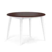 Stół okrągły 90 cm Belluno Elegante biały-orzech Katmandu PL040B/O