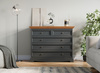 Komoda 5 szuflad grafit - dąb Belluno Elegante  Katmandu PL005G/D