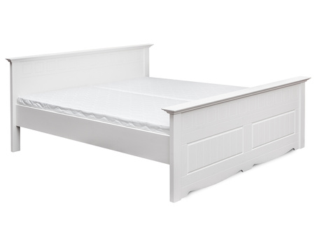 Łóżko białe z drewna Belluno Elegante 140cm Katmandu PL018B