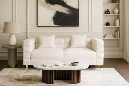 Sofa jasna z poduszkami Nua N49-1