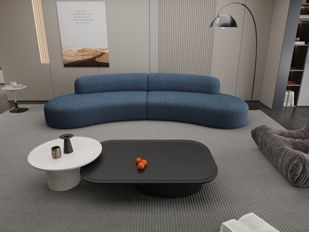 Sofa wypoczynkowa w nowoczesnym designerskim stylu tapicerowana niebieska Nua N75-8