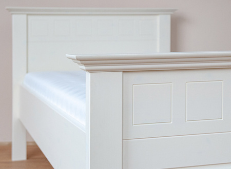 Łóżko białe z drewna Belluno Elegante 90cm Katmandu PL039B