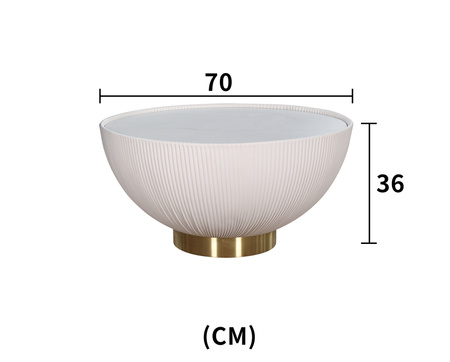 Stolik kawowy okrągły biały Modig M68