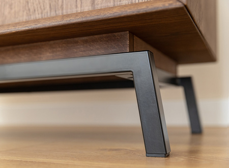 Szafka RTV dębowa 2.1 ze szkłem tabacco Modern Loft Katmandu PLMOL08ST