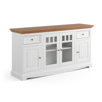 Komoda Belluno Elegante 4D biała / dąb Katmandu PL003B/D