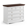 Komoda biała/orzech 5 szuflad Belluno Elegante Katmandu PL005B/O