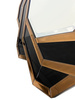 Lustro Silvia tawny 80cm w stylu glamour dekoracyjne w geometrycznej luksusowej ramie AH16JZ333