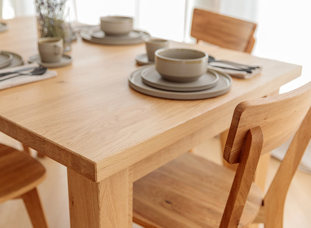 Rozkładany stół dębowy Lanciano 180x90 Katmandu LANCIANO180X90