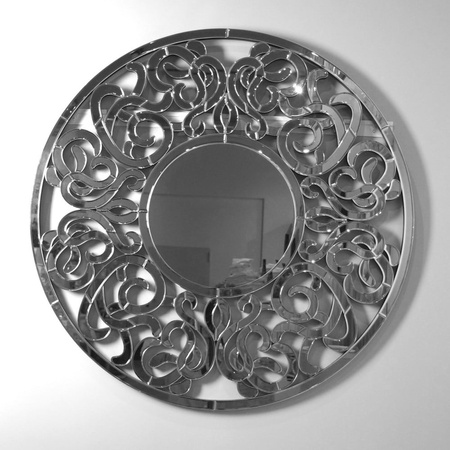 Lustro Altea 100cm w stylu glamour ozdobne w ornamentowej ażurowej ramie AH15117