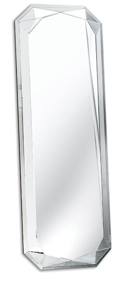 Lustro nowoczesne w stylu glamour Tiora 55/160cm z ramą w postaci szlifowanego kryształu smukłe prostokątne AHM18147