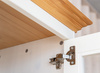 Witryna wąska biała - naturalna sosna Belluno Elegante Katmandu PL014B/P