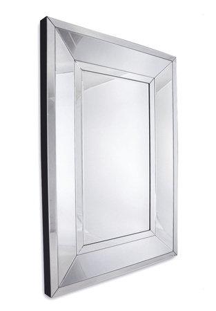 Lustro prostokątne Ava 70/140cm glamour klasyczne w prostej lustrzanej ramie o delikatnej fazie AH13022-C