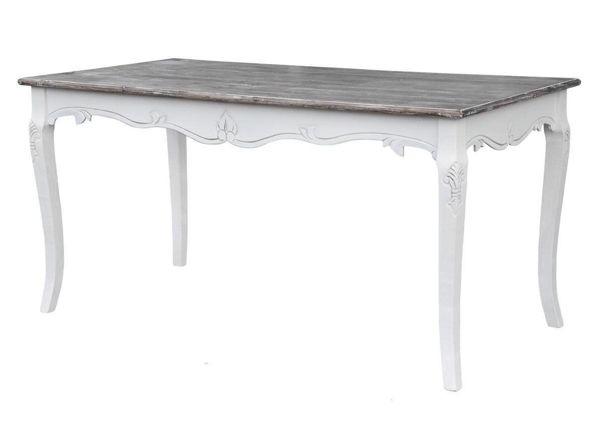 Stół do jadalni stylizowany prostokątny drewniany biały 160cm Rimini White RIW026