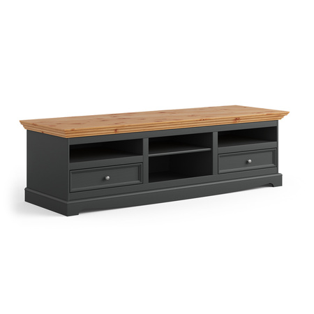Komoda TV duża grafit - naturalna sosna Belluno Elegante  Katmandu PL010G/P