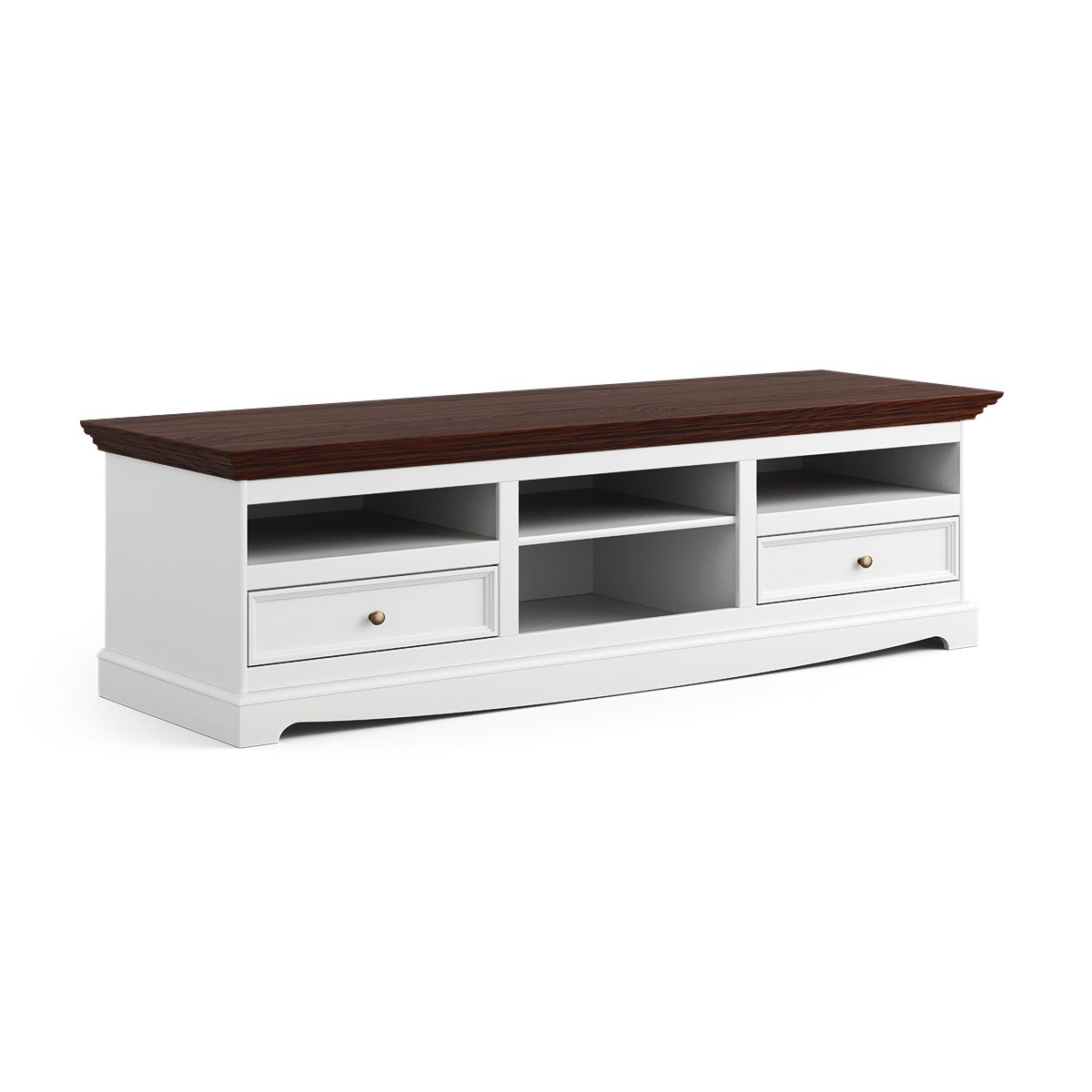 Komoda TV duża Belluno Elegante biała/orzech Katmandu PL010B/O