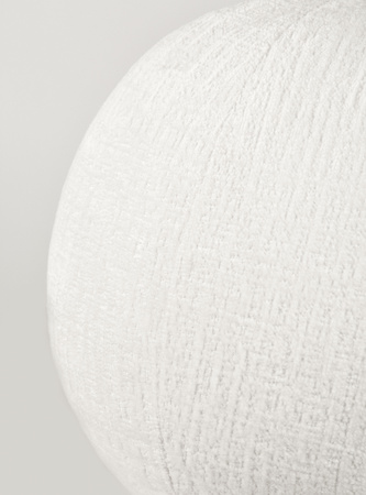 Poduszka ozdobna kula welur biała polyester Leith LET76W