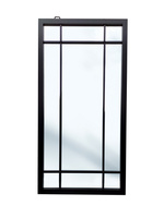 Lustro Brooklyn 140/70cm w stylu loft okienne z czarnymi szprosami i stalową ramą AHS19103XM
