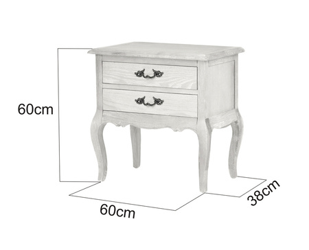 Szafka nocna drewniana z szufladami do sypialni Venezia Oak VEO895