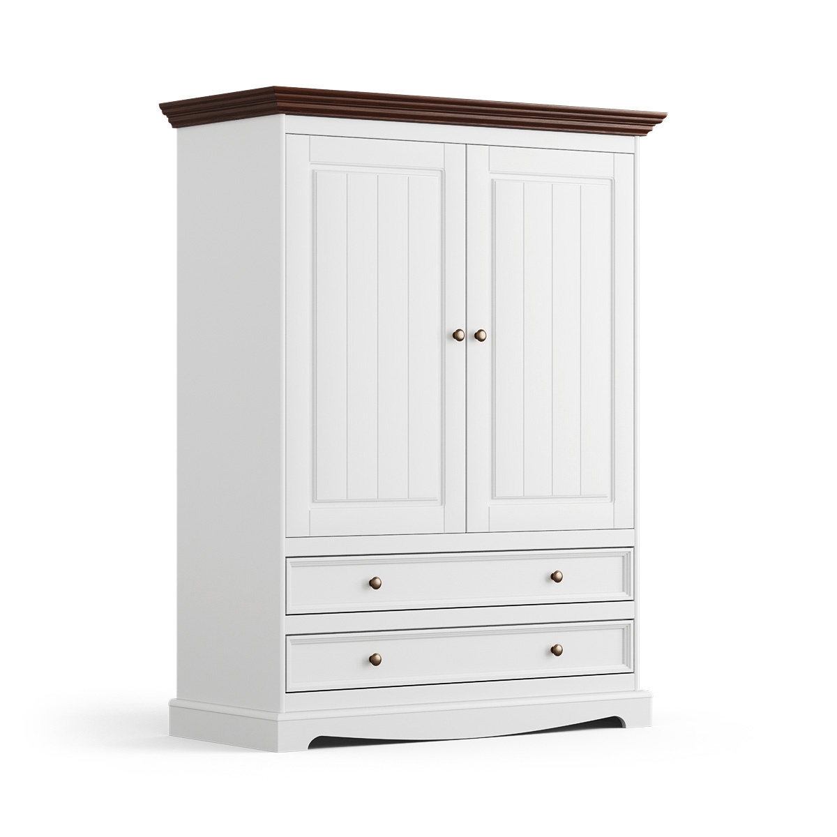 Sosnowa bieliźniarka biały - orzech do salonu Belluno Elegante Katmandu PL033B/O