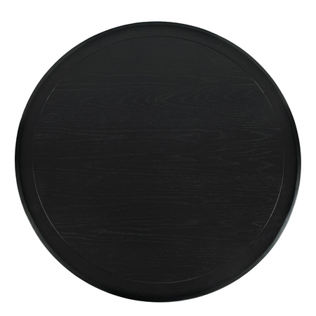 Stół drewniany do jadalni salonu okrągły czarny 114,5cm Avola AV2271-45B