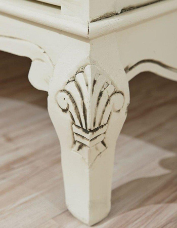 Kredens kremowy z szklaną witryną Rimini RI01