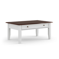 Ława sosnowa Belluno Elegante biała/orzech  Katmandu PL006B/O