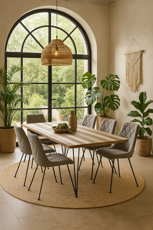 Stół prostokątny czarne nogi 180cm Adesso ADESD05-180