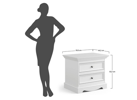 Szafka nocna grafit - naturalna sosna Belluno Elegante Katmandu PL013G/P