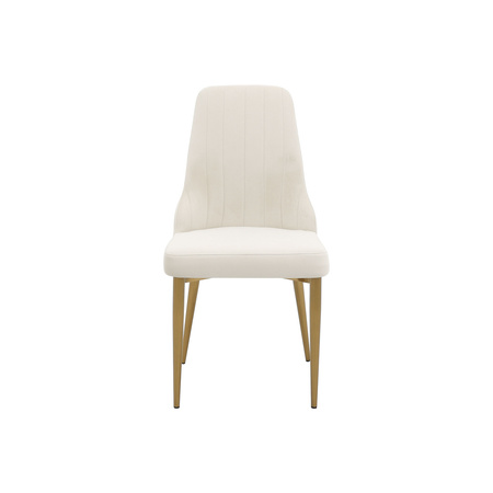 Krzesło tapicerowane jasne złote nogi Modig M4-10
