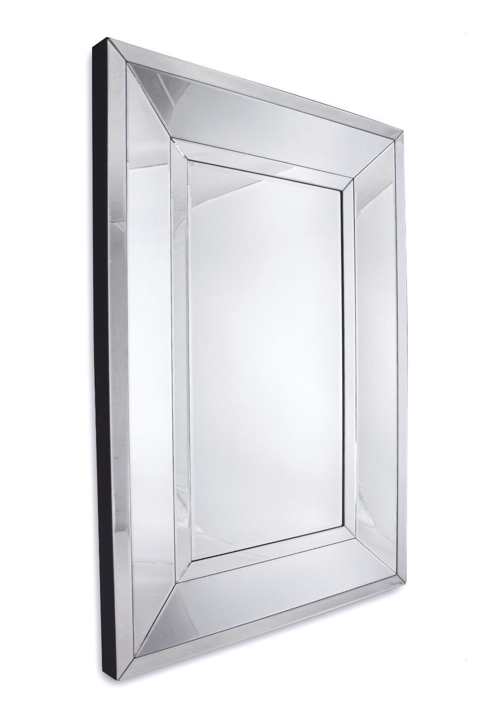 Lustro prostokątne Ava 70/140cm glamour klasyczne w prostej lustrzanej ramie o delikatnej fazie AH13022-C