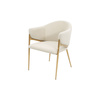 Krzesło tapicerowane jasne złote nogi Modig M5-10