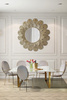 Stół do jadalni Madera 160/80/75cm w stylu glamour z białym marmurowym blatem o złotym stelażu TG-152 white/gold