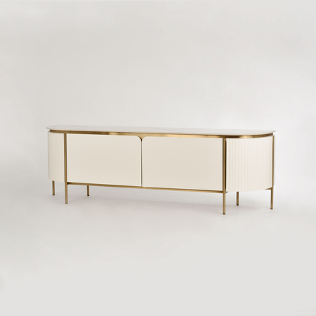 Komoda szafka RTV kremowa złota Stilig ST120