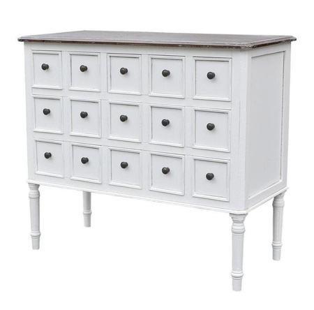 Komoda biała rustykalna z szufladami Ravenna RA029